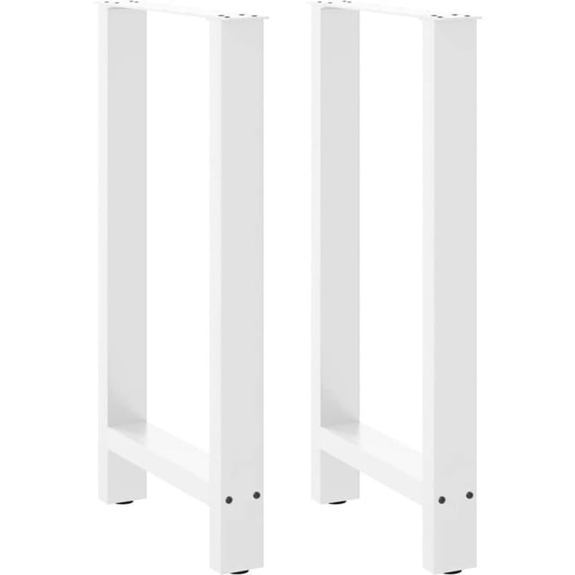 vidaXL Bartischbeine Weiß 2 Stk 40x90-91 cm Stahl 4013325