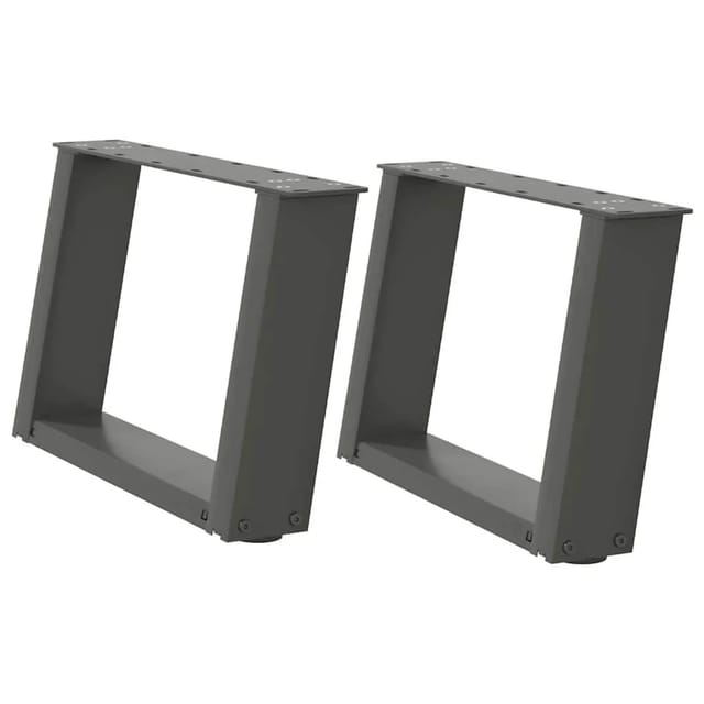 vidaXL Couchtischbeine U-Form 2 Stk Anthrazit 40x30-31 cm Stahl 4012742