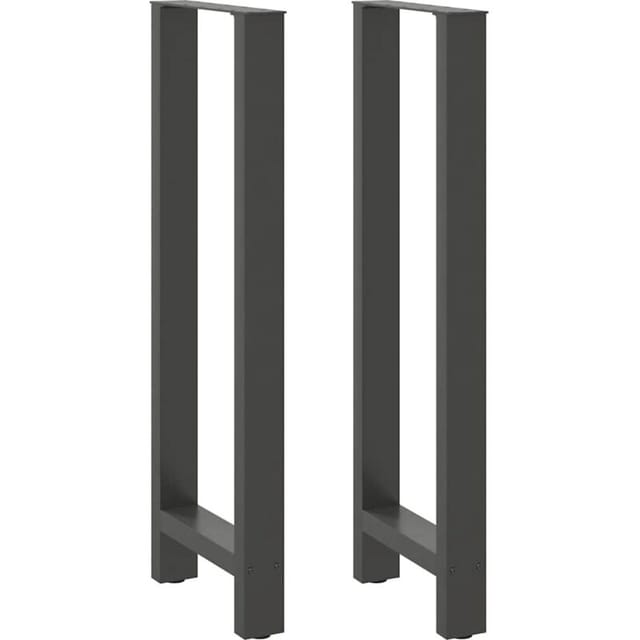 vidaXL Bartischbeine Anthrazit 2 Stk 50x110-111 cm Stahl 4013354