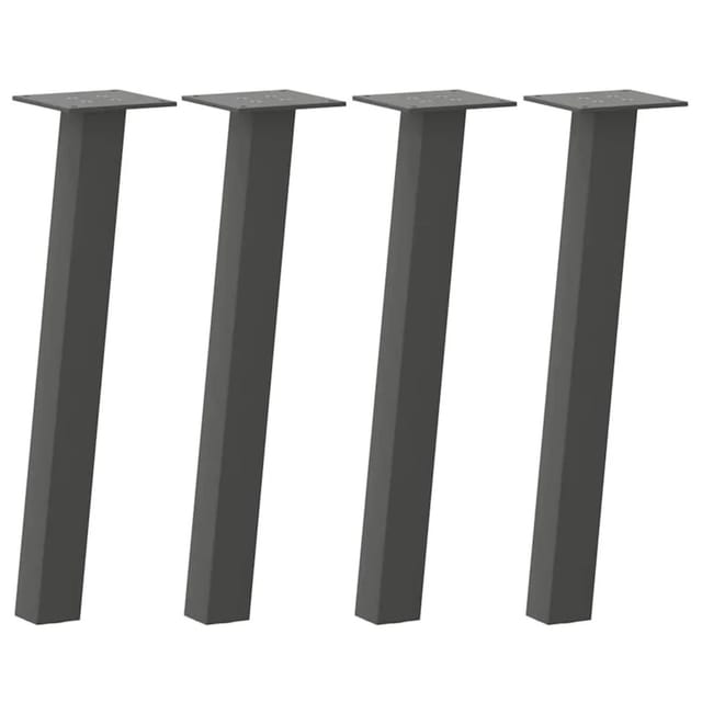 vidaXL Couchtischbeine 4 Stk Anthrazit 42 cm Stahl 4012490