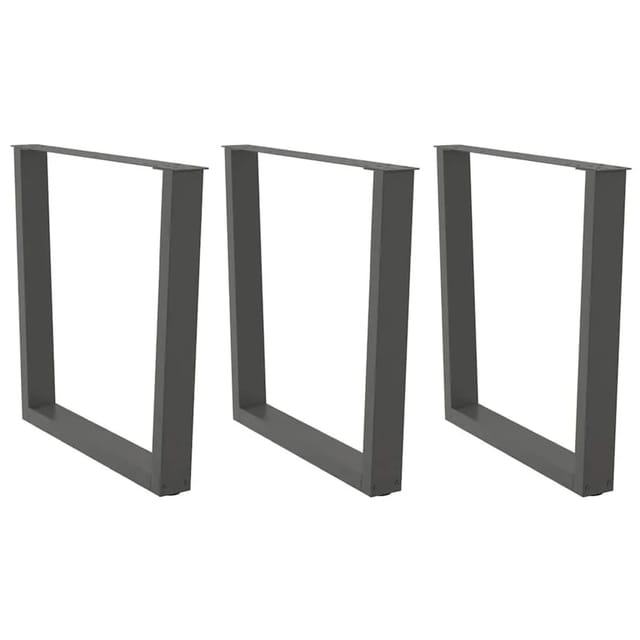 vidaXL Esstisch Beine V-Form 3 Stk Anthrazit 80x72-73,3 cm Stahl 4012666
