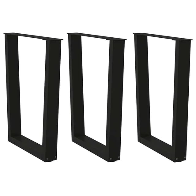 vidaXL Esstisch Beine V-Form 3 Stk Schwarz 70x72-73,3 cm Stahl 4012660