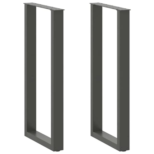 vidaXL Bartischbeine U-Form 2 Stk Anthrazit 40x100-101 cm Stahl 4013230