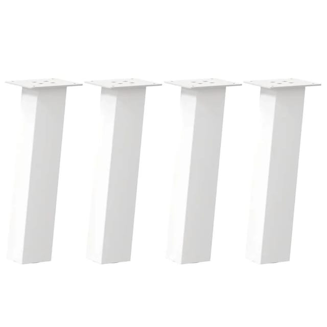 vidaXL Couchtischbeine 4 Stk Weiß 42 cm Stahl 4012501