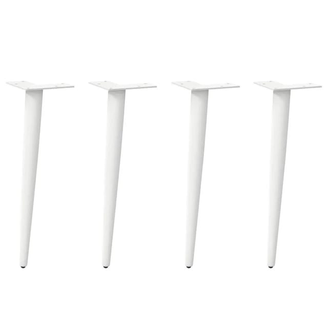 vidaXL Couchtischbeine Konische Form 4 Stk Weiß 30-31 cm Stahl 4012509