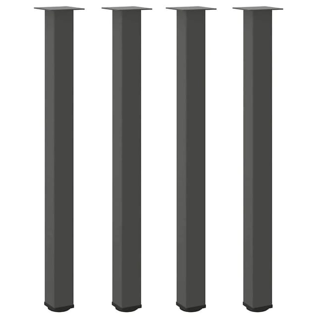 vidaXL Bartischbeine 4 Stk Anthrazit 110-112 cm Stahl 4012482