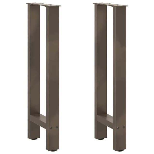 vidaXL Konsolentischbeine Naturstahl 2 Stk 38x72-73 cm Stahl 4013299