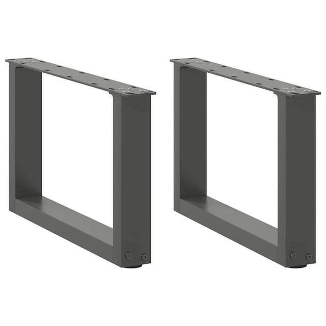 vidaXL Couchtischbeine U-Form 2 Stk Anthrazit 50x30-31 cm Stahl 4013138