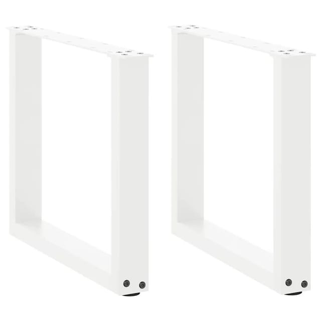 vidaXL Couchtischbeine U-Form 2 Stk Weiß 50x42-43 cm Stahl 4013157