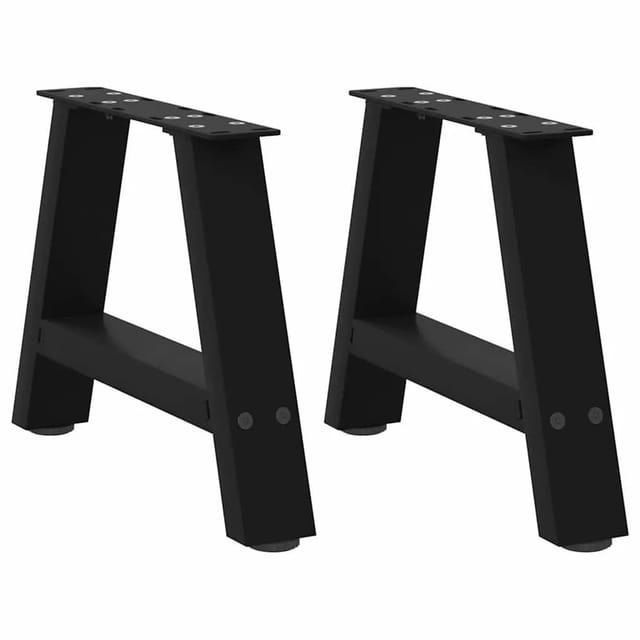 vidaXL Couchtischbeine A-Form 2 Stk Schwarz 30x30-31 cm Stahl 4012808