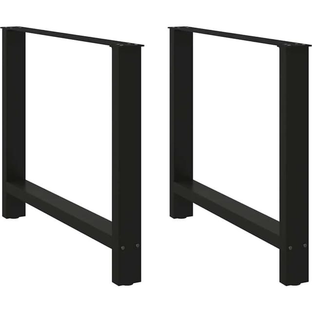 vidaXL Esstischbeine Schwarz 2 Stk 90x72-73 cm Stahl 4013316