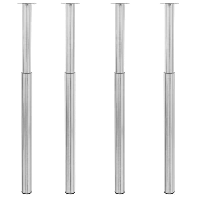 vidaXL Teleskopische Tischbeine 4 Stk Edelstahl 710-1100 mm 3051487