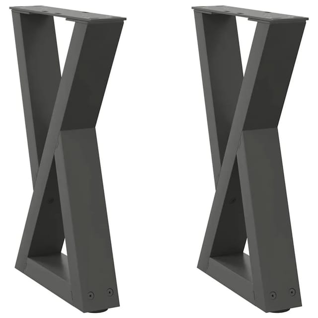 vidaXL Couchtischbeine 2 Stk Anthrazit 28x42-43,3 cm Stahl 4012698