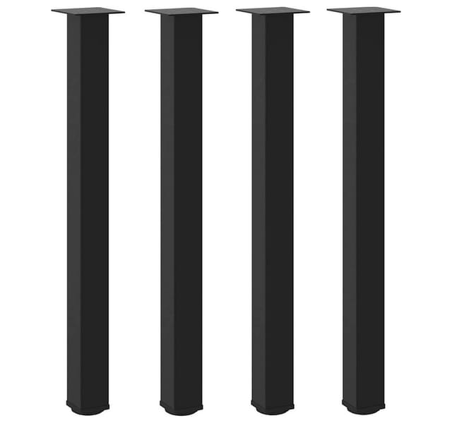 vidaXL Bartischbeine 4 Stk Schwarz 100-102 cm Stahl 4012476