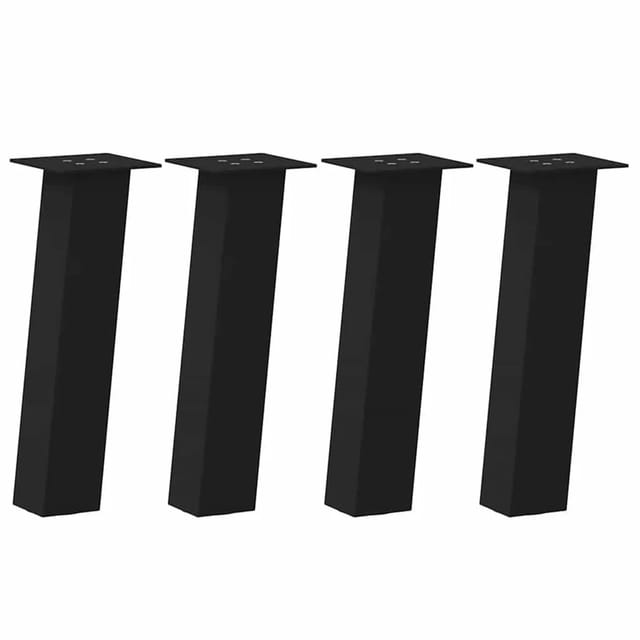 vidaXL Couchtischbeine 4 Stk Schwarz 42 cm Stahl 4012500