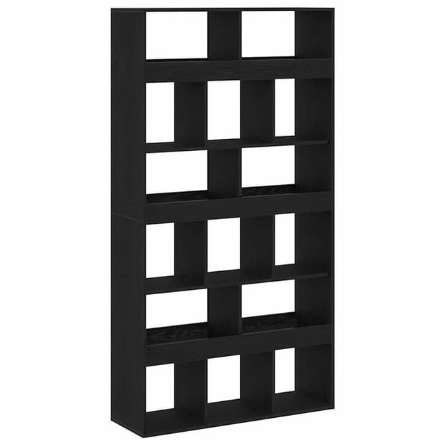 vidaXL Bücherregal 2-Tlg Schwarz Eichen-Optik 100 x 33 x 93,75 cm 3345127