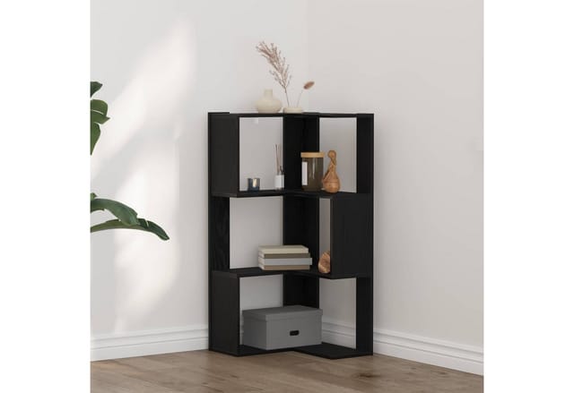 vidaXL Bücherregal Schwarz Eichen-Optik 50 x 50 x 102 cm 868050