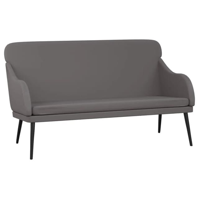 vidaXL Sitzbank Grau 110x76x80 cm Kunstleder 351433