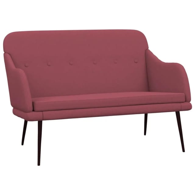 vidaXL Sitzbank Weinrot 110x76x80 cm Stoff 351486
