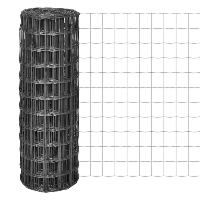 vidaXL Eurozaun Stahl 10 x 1,2 m Grau 142521