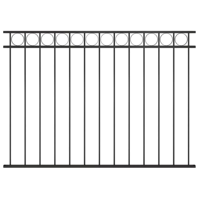 vidaXL Zaunelement Stahl 1,7x1,2 m Schwarz 146318