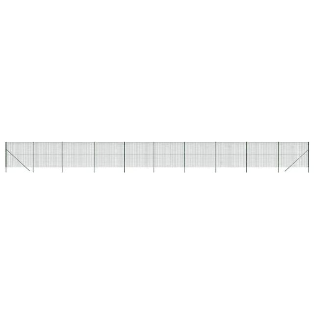 vidaXL Maschendrahtzaun Grün 1,6x25 m Verzinkter Stahl 154060