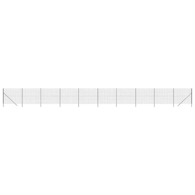 vidaXL Maschendrahtzaun Anthrazit 1,6x25 m Verzinkter Stahl 154236