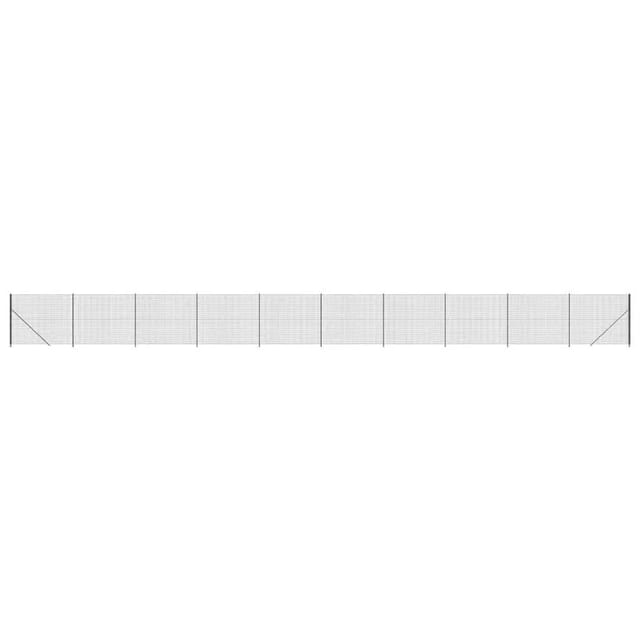 vidaXL Maschendrahtzaun mit Bodenflansch Anthrazit 1,6x25 m 154300