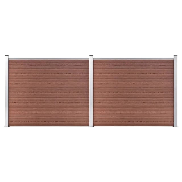 vidaXL Zaunelement Set WPC 353x146 cm Braun 3070451