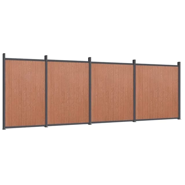 vidaXL Zaunelement Braun 699x186 cm WPC 3282801