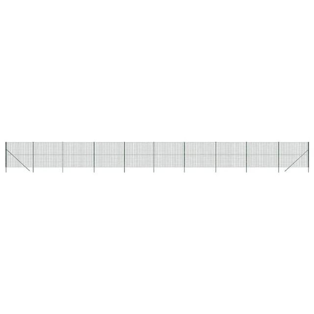 vidaXL Maschendrahtzaun Grün 1,4x25 m Verzinkter Stahl 154059