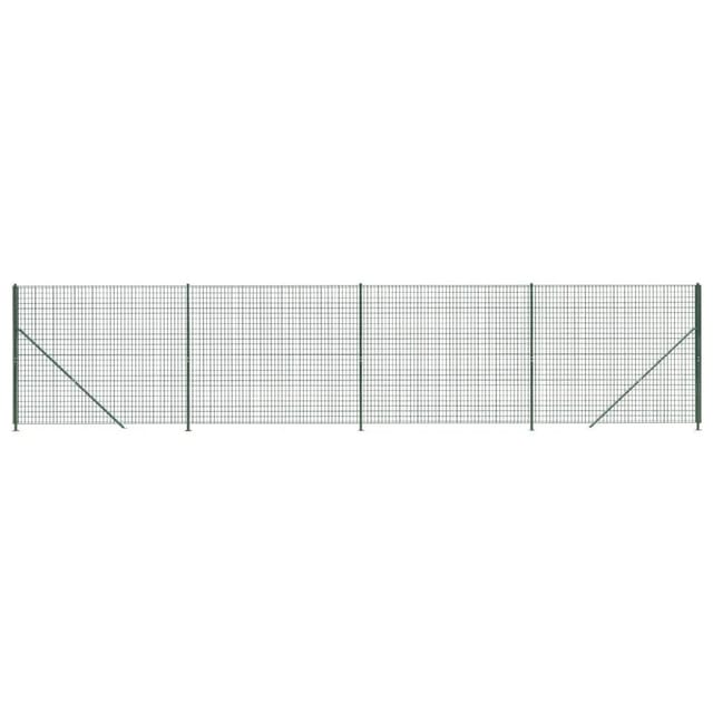 vidaXL Maschendrahtzaun mit Bodenflansch Grün 2,2x10 m 154151
