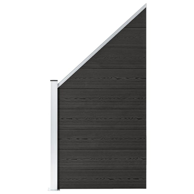 vidaXL Zaunelement WPC 95x 105-180 cm Grau 49071