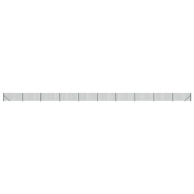 vidaXL Maschendrahtzaun mit Bodenflansch Grün 0,8x25 m 154152