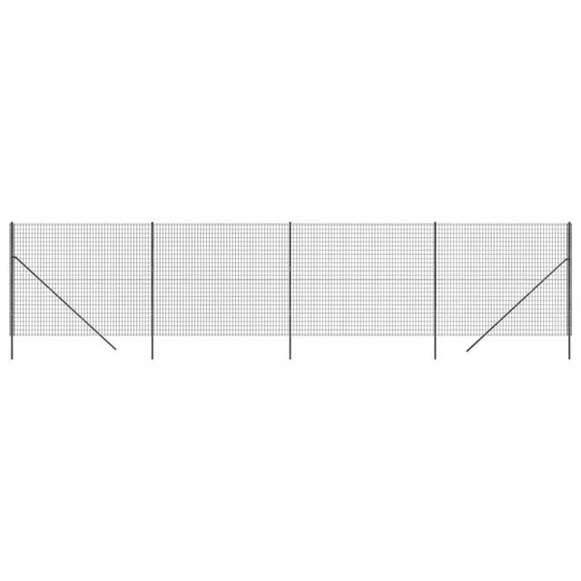 vidaXL Maschendrahtzaun Anthrazit 1,4x10 m Verzinkter Stahl 154195