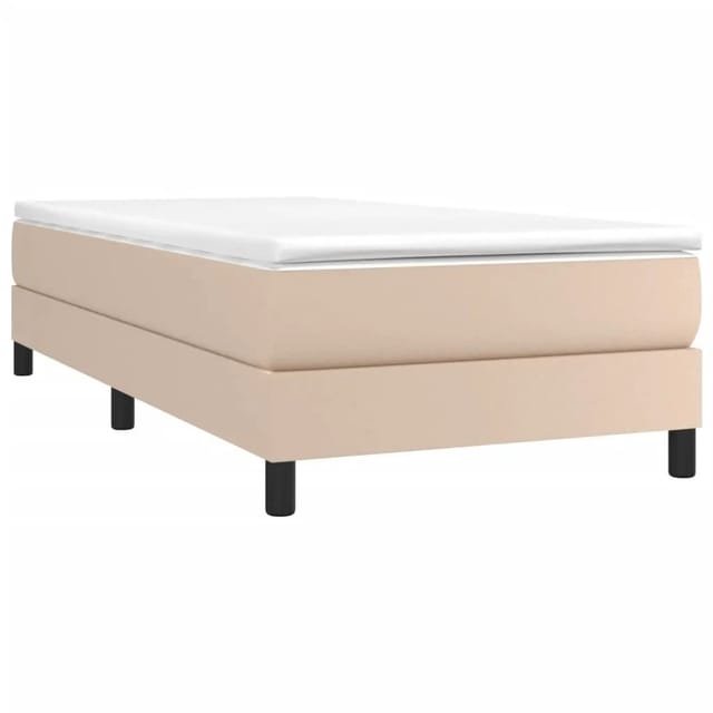 vidaXL Boxspringbettgestell Cappuccino-Braun 100x200 cm Kunstleder 3120687