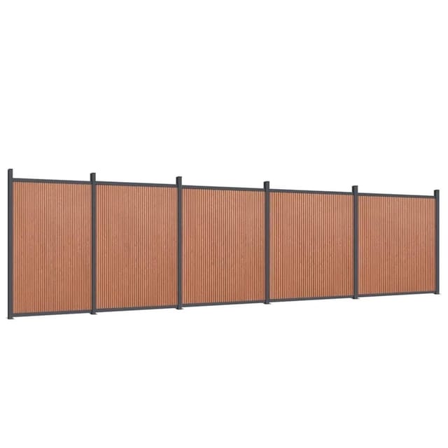 vidaXL Zaunelement Braun 872x186 cm WPC 3282802
