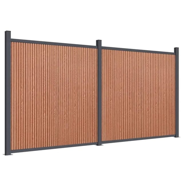 vidaXL Zaunelement Braun 353x186 cm WPC 3282799