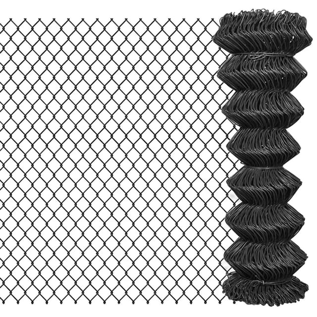vidaXL Maschendrahtzaun 15 x 1,25 m Stahl Grau 142425