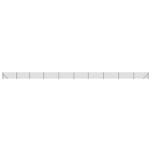 vidaXL Maschendrahtzaun mit Bodenflansch Grün 1x25 m 154185
