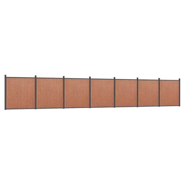 vidaXL Zaunelement Braun 1218x186 cm WPC 3282804