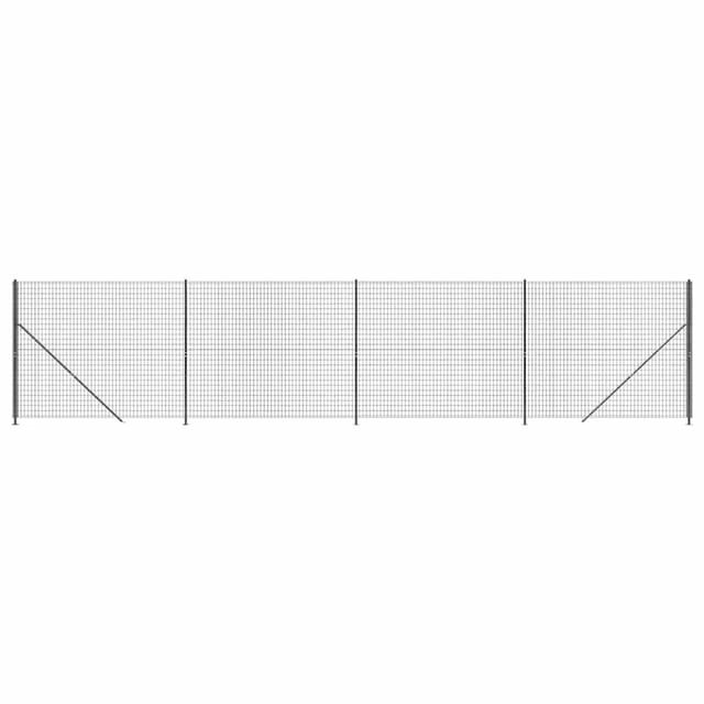 vidaXL Maschendrahtzaun mit Bodenflansch Anthrazit 2,2x10 m 154295