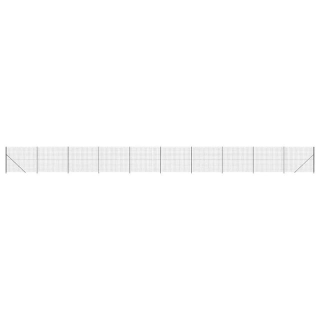 vidaXL Maschendrahtzaun mit Bodenflansch Anthrazit 1,6x25 m 154332