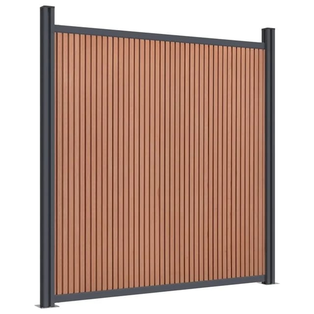 vidaXL Zaunelement mit 2 Pfosten Braun 180x186 cm WPC 4003981