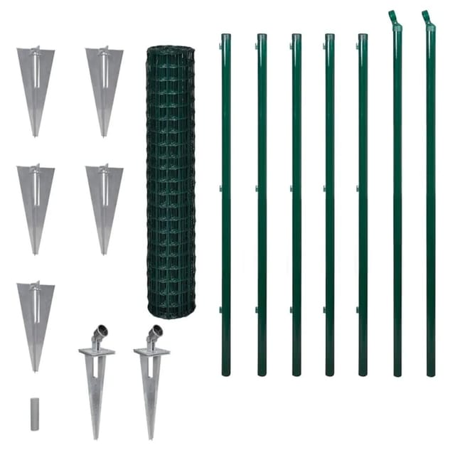 vidaXL Drahtzaun Stahl 10x1,5 m Grün 140559