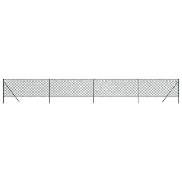 vidaXL Maschendrahtzaun Grün 1,1x10 m 153906