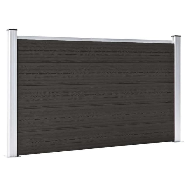 vidaXL Zaunelement WPC 180x105 cm Schwarz 148975