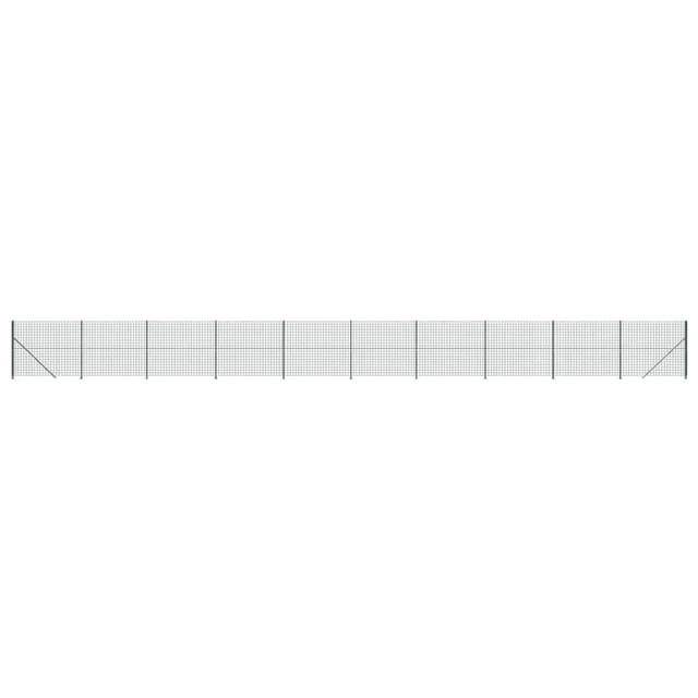 vidaXL Maschendrahtzaun mit Bodenflansch Grün 2,2x25 m 154191