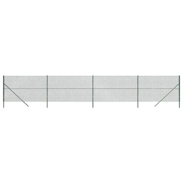 vidaXL Maschendrahtzaun Grün 1,4x10 m 153907