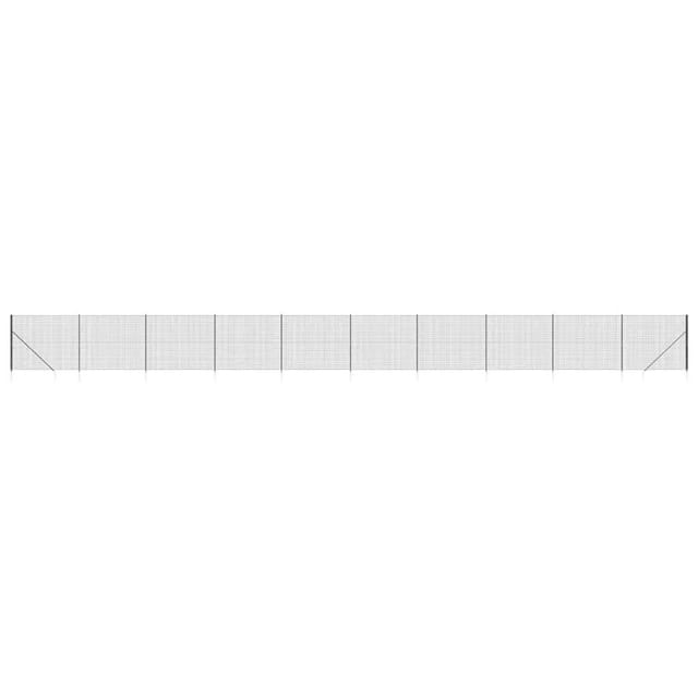 vidaXL Maschendrahtzaun mit Bodenhülsen Anthrazit 1,6x25 m 154252